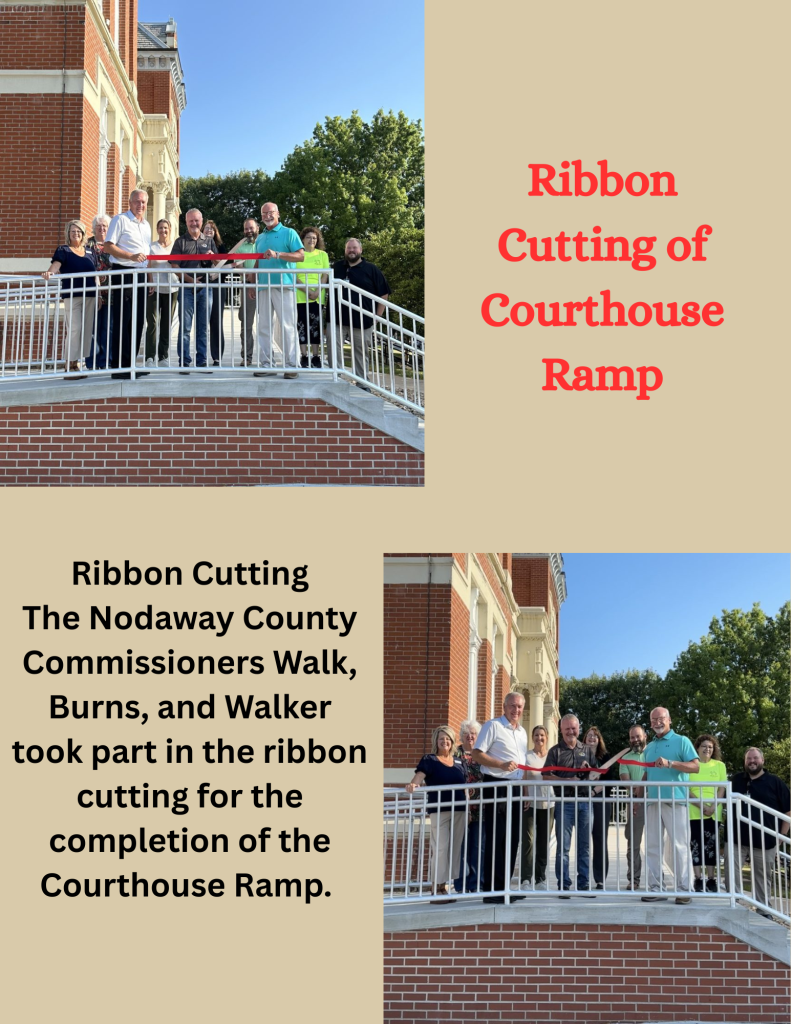 Ribbon cutting of the Nodaway county courthouse ramp