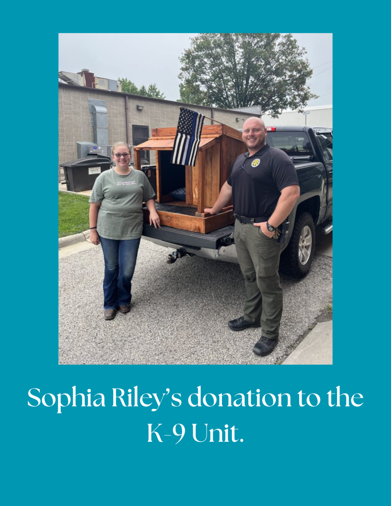 Sophia Riley's donation to the K-9 unit